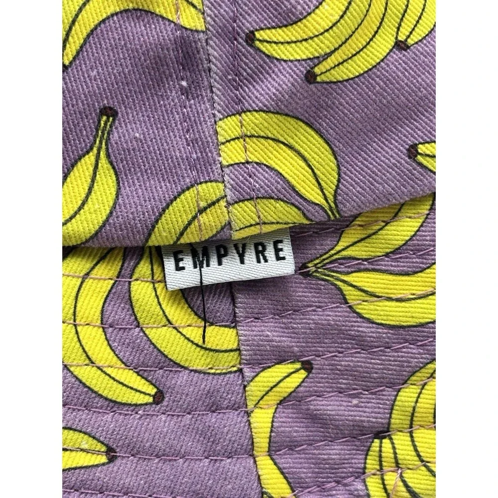 Empyre Purple Banana All Over Print Bucket Hat 100% Cotton Skate Streetwear